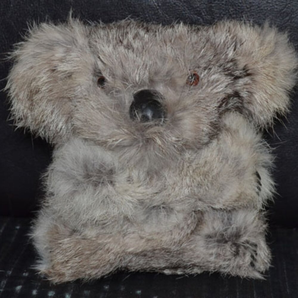 Koala Doll made from Gray Kangaroo Fur
